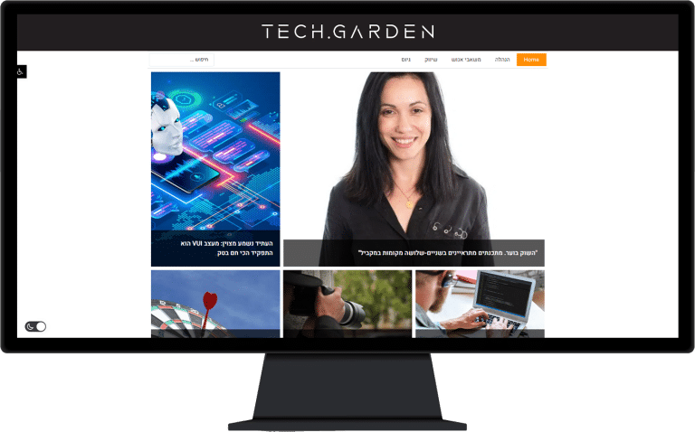 תמונה של אתר tech garden בתצוגת מחשב נייח