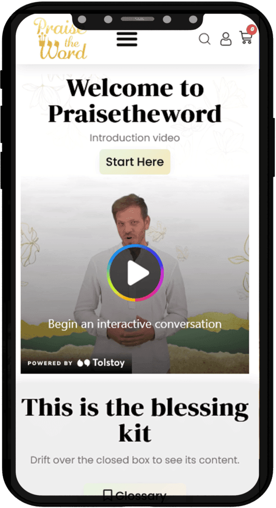 תמונה של אתר Praise the Word בתצוגת טלפון נייד