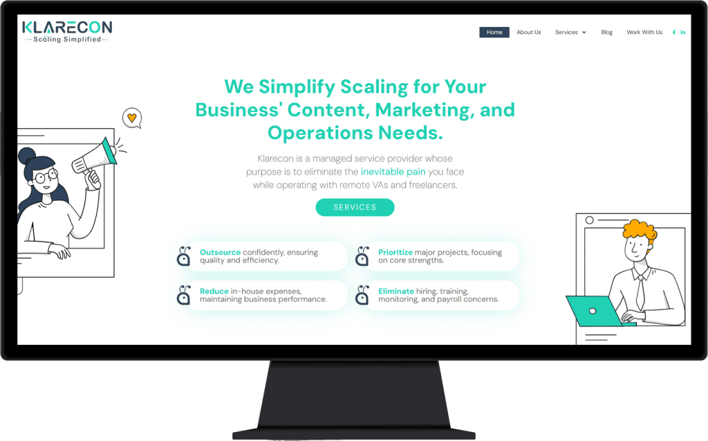 תמונה של אתר קלרקון בתצוגת מחשב נייח