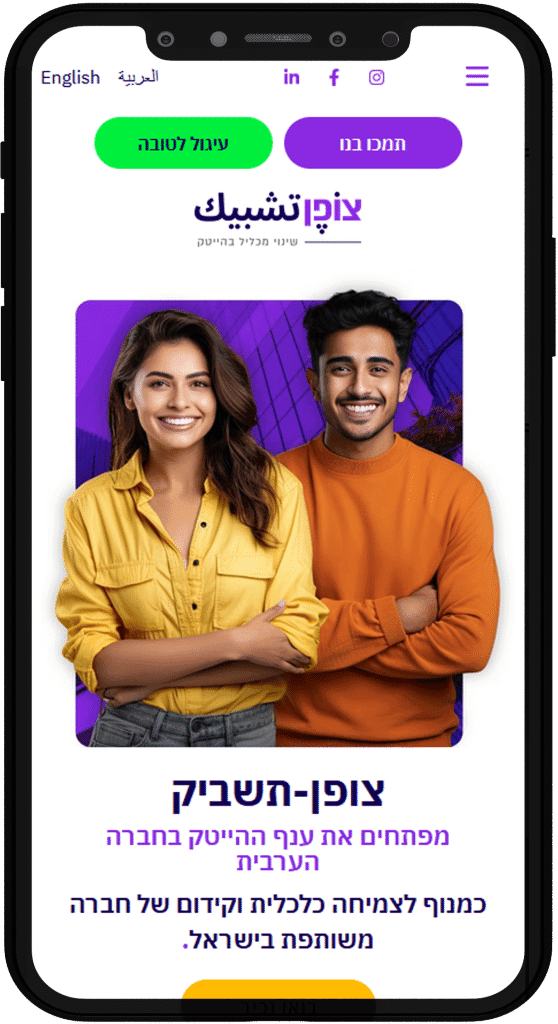 תמונה של אתר צופן תשביק בתצוגת טלפון נייד